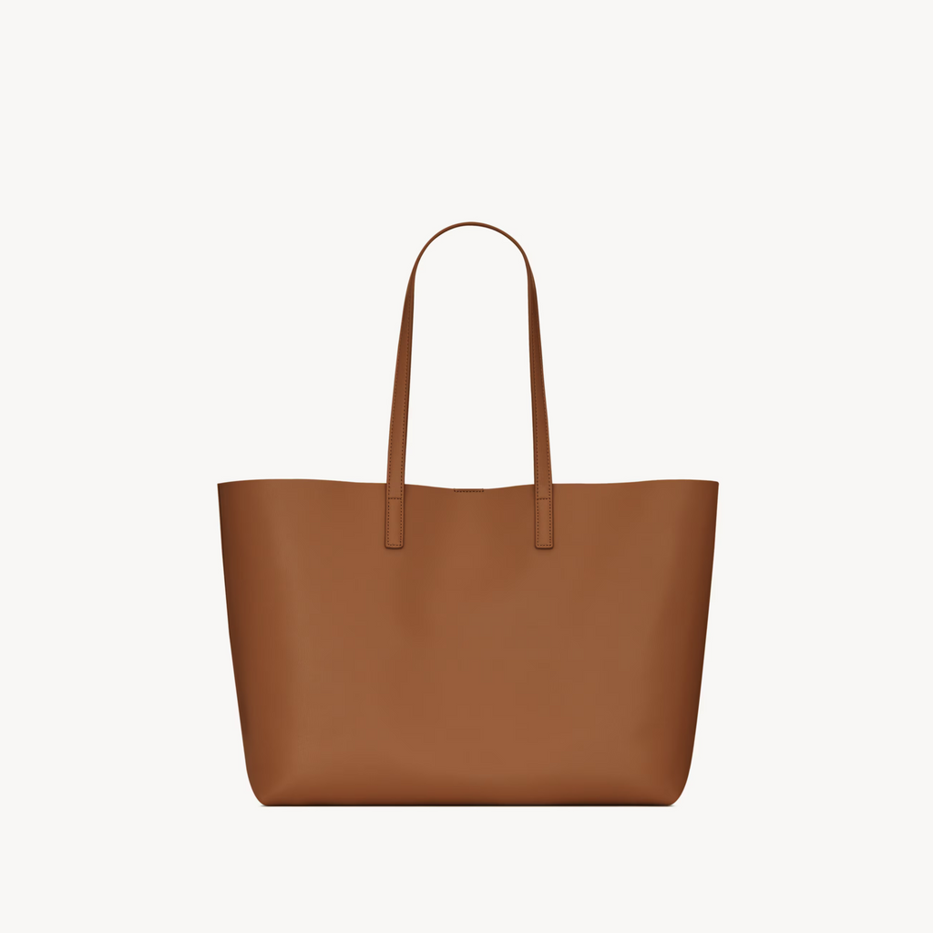 Saint Laurent Large East/West Tote Bag in Brick Leather – Cassandre Charm