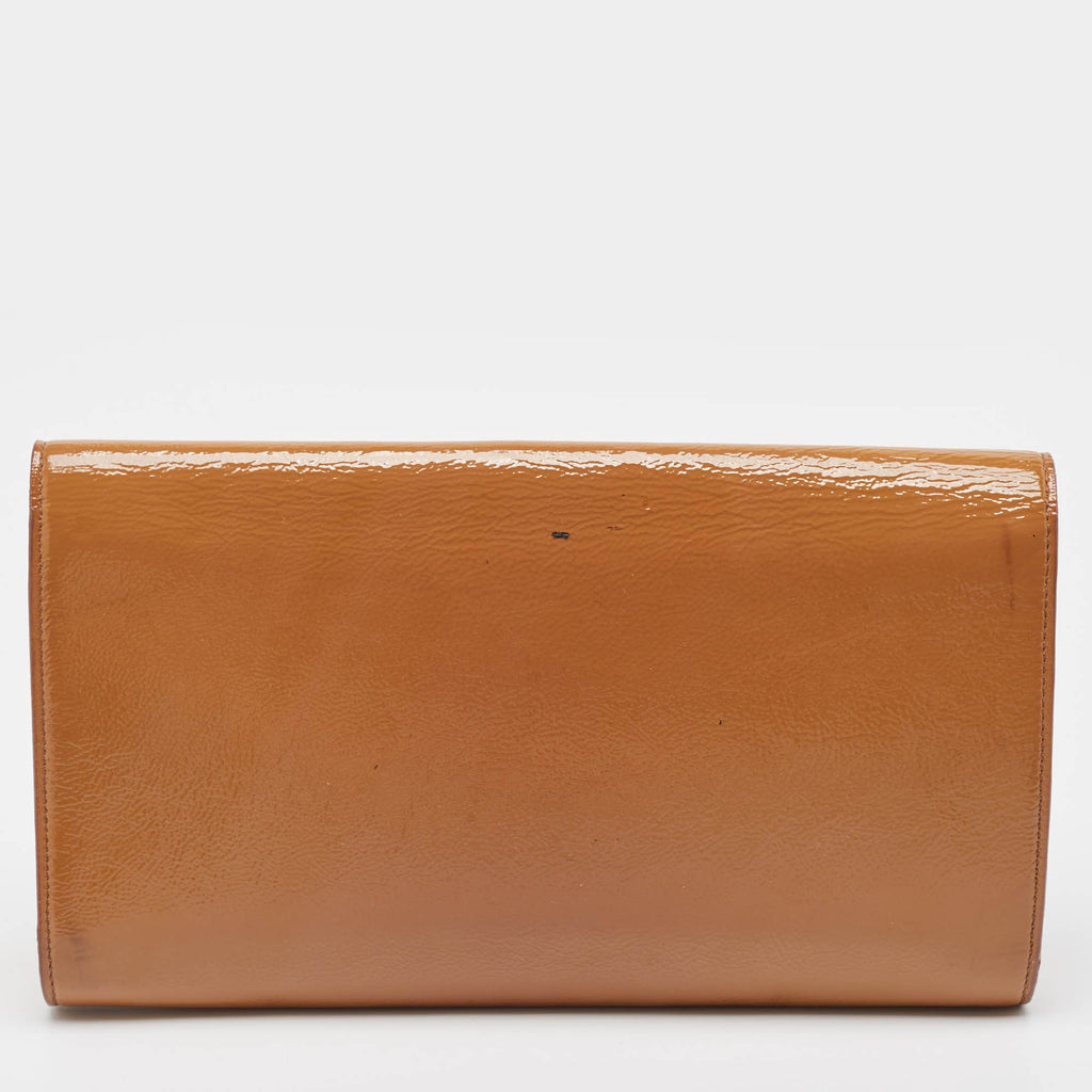 Saint Laurent Beige  Leather Belle De Jour Clutch