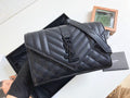 YSSL Envelope Small Bag In Mix MatelassÃ© Grain De Poudre Black For Women 8in/21cm YSL 600195BOW981000