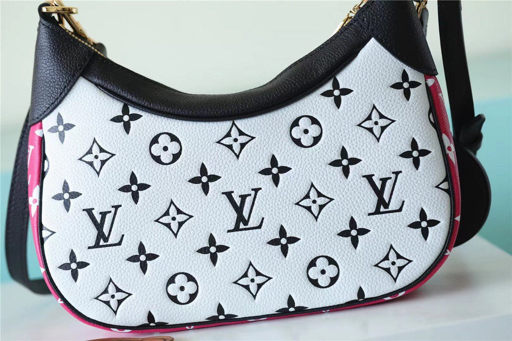 Louis Vuitton Bagatelle Monogram Empreinte Black / White / Pink For Women,  Shoulder And Crossbody Bags 22cm/8.7in Louis Vuitton M46091
