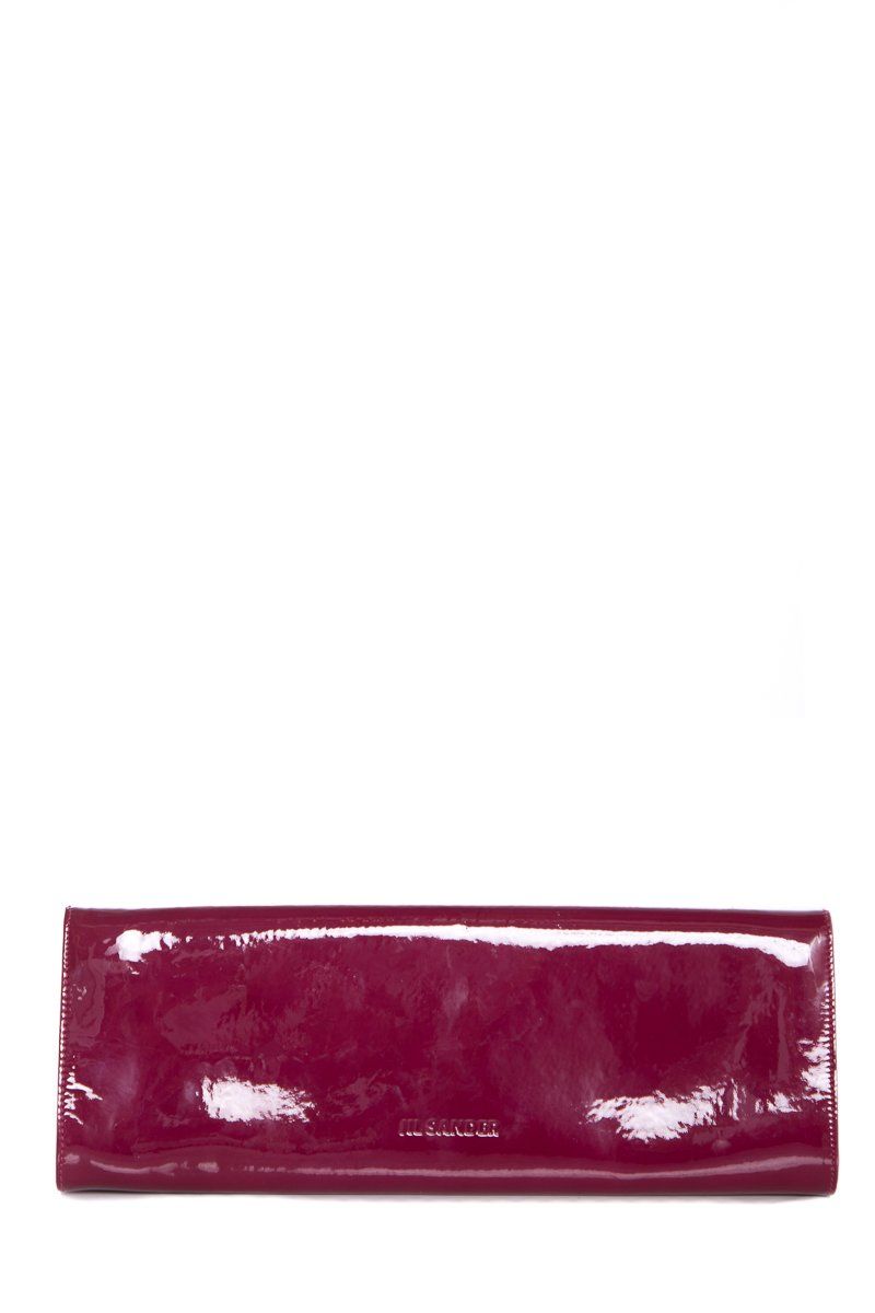 Jil Sander Magenta Patent Leather Clutch