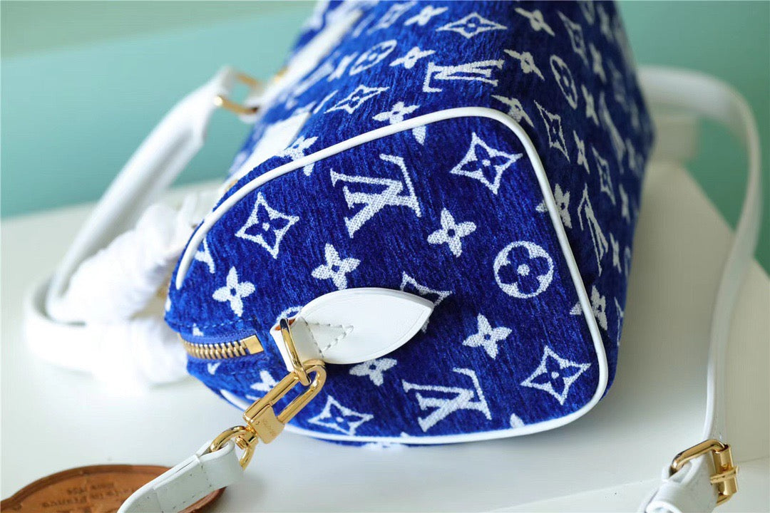 Louis Vuitton Speedy Bandouliere 20 PM Monogram Blue For Women,  Shoulder And Crossbody Bags 20.5cm/8.1in Louis Vuitton M20751