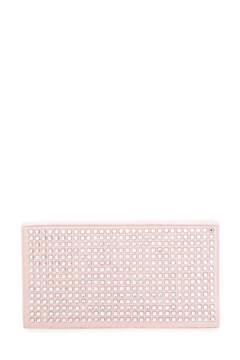 Gucci Vintage Pink Satin and Rhinestone Clutch