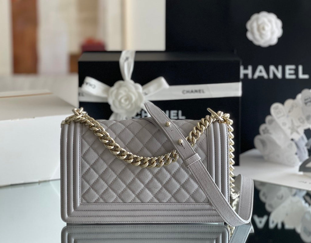 ChanelMeGLAMIum Classic GlamIap Bag 25cm Grey For Women A67086