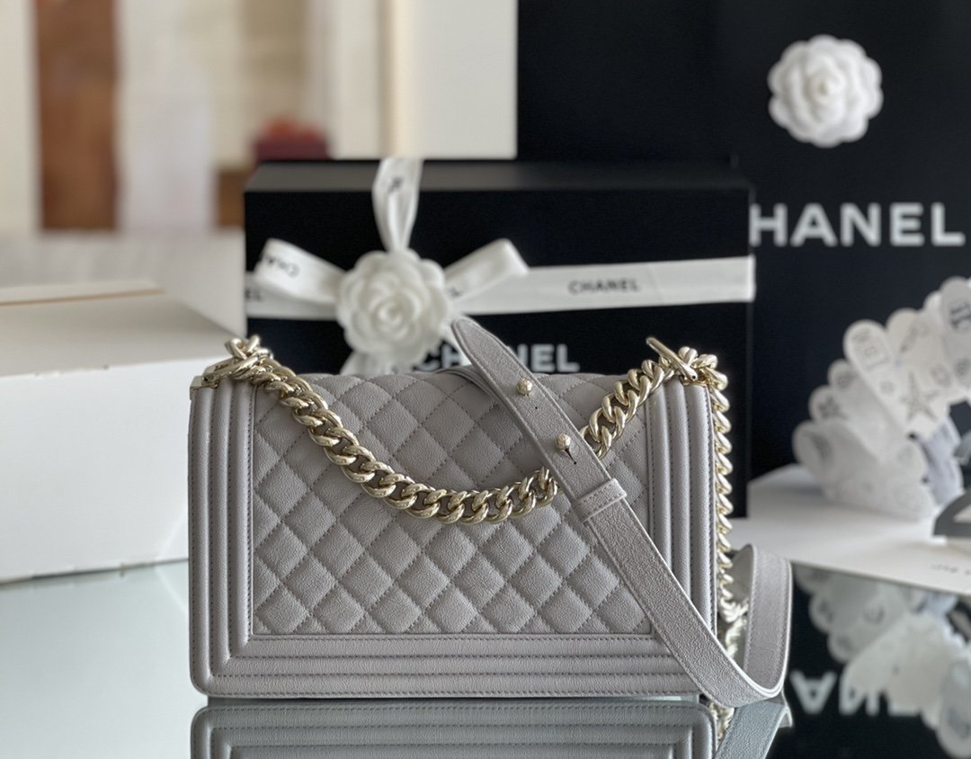 ChanelMeGLAMIum Classic GlamIap Bag 25cm Grey For Women A67086