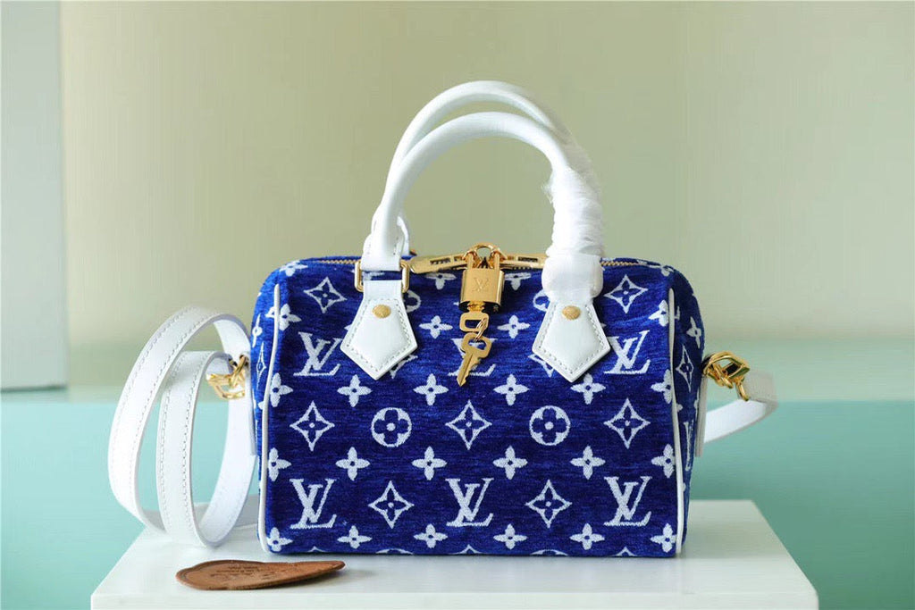 Louis Vuitton Speedy Bandouliere 20 PM Monogram Blue For Women,  Shoulder And Crossbody Bags 20.5cm/8.1in Louis Vuitton M20751