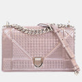 rSmall Metallic Calfskin Microcannage Diorama Flap Bag