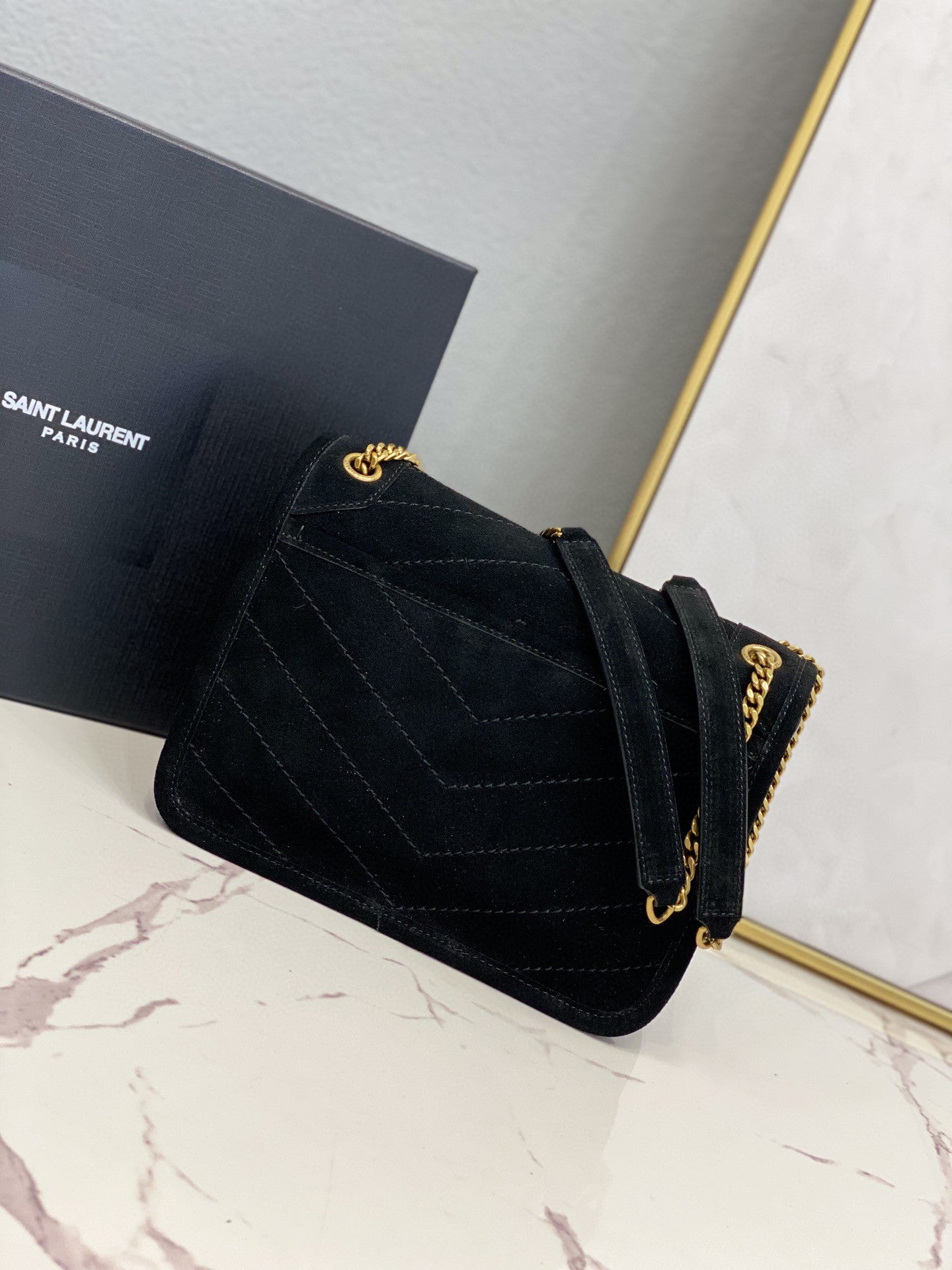 YSSL Niki Baby Chain Bag Black For Women 8in/21cm YSL