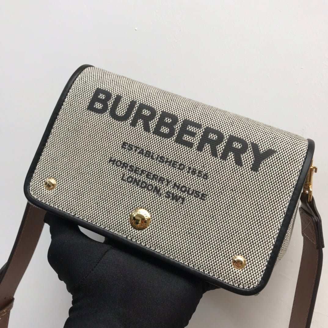 Burberry Horseferry Print Cotton Canvas Small Crossbody Bag For Women, Bags 7.1in/18cm 80398691