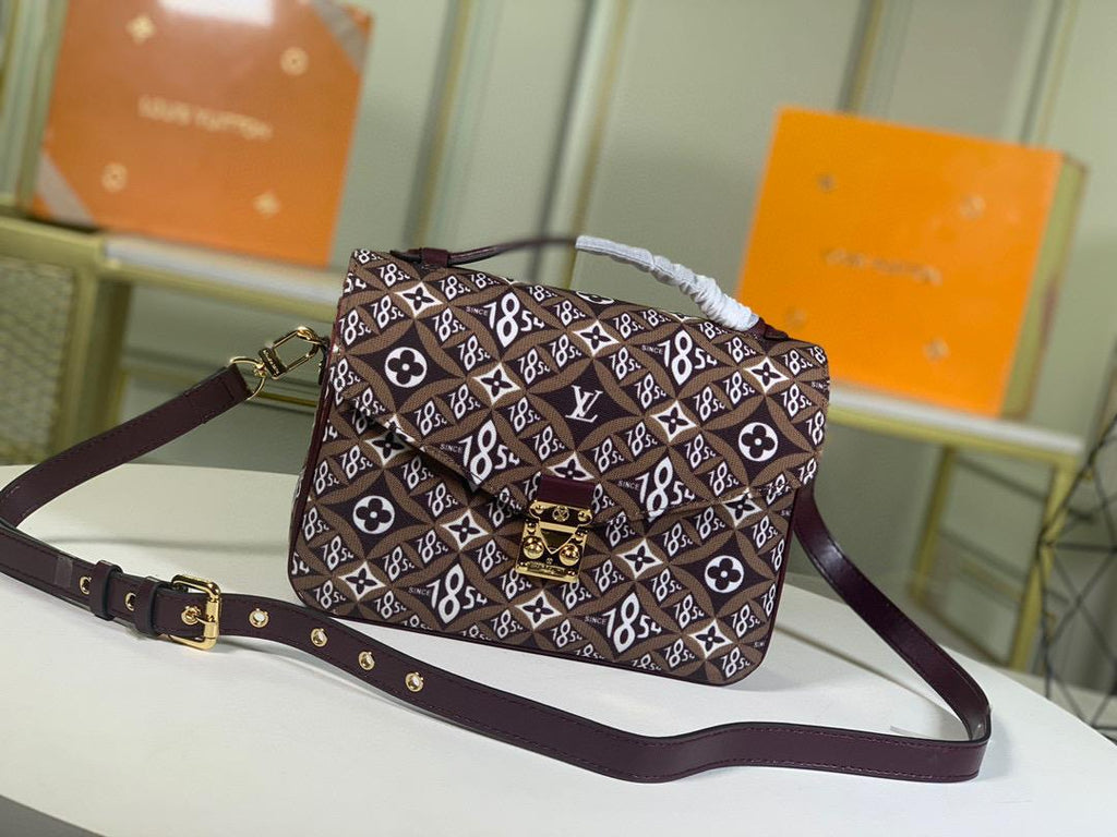 Louis Vuitton Pochette Metis MM Jacquard Since 1854 Brown For Women,  Shoulder And Crossbody Bags 9.8in/25cm Louis Vuitton