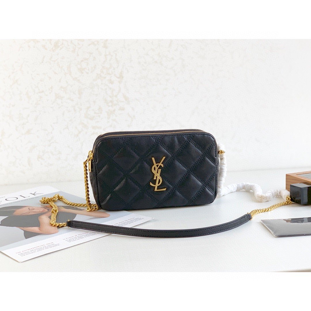 Saint Laurent Becky Crossbody Bag Black For Women 7in/18cm YSL P00533588