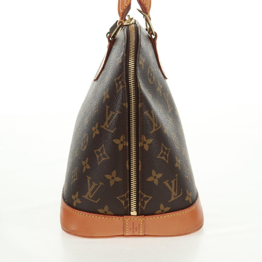 Louis Vuitton Alma Handbag Monogram Canvas Brown Canvas Handbag