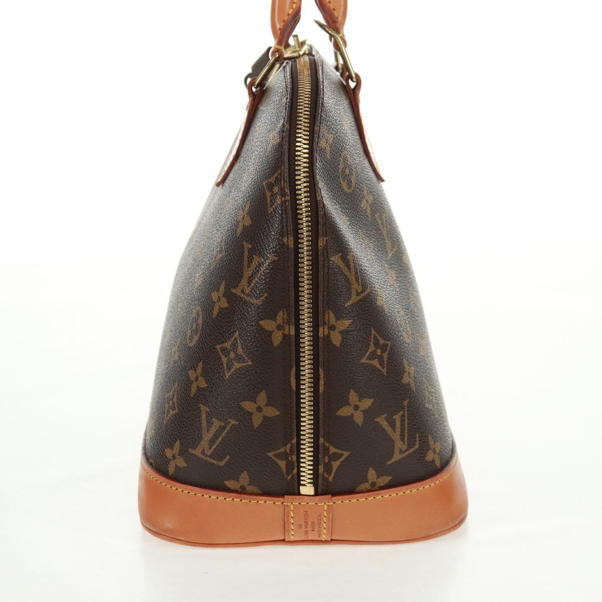 Louis Vuitton Alma Handbag Monogram Canvas Brown Canvas Handbag