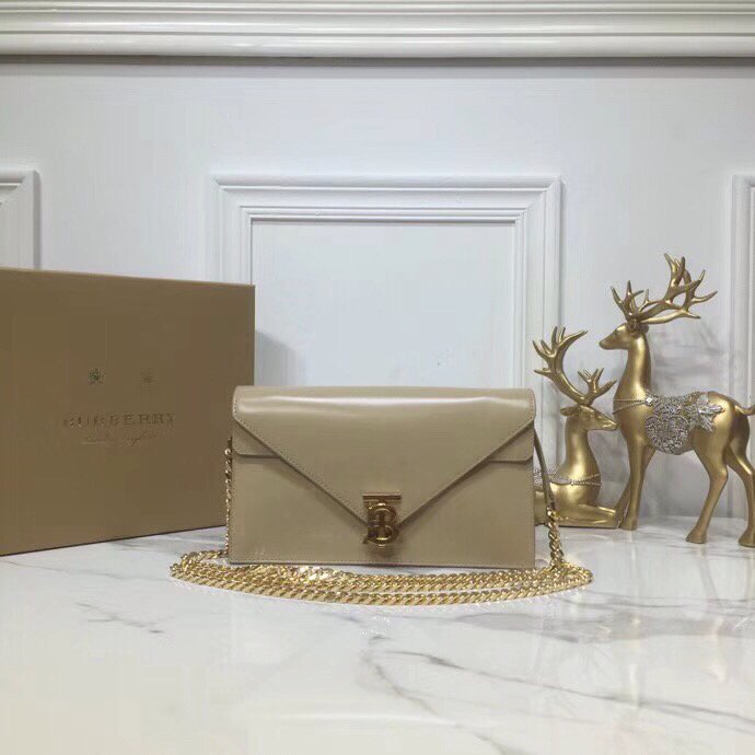 GLAMI Small Tb Envelope Clutch Beige By British Heritage For Women, Bags 10.2in/26cm