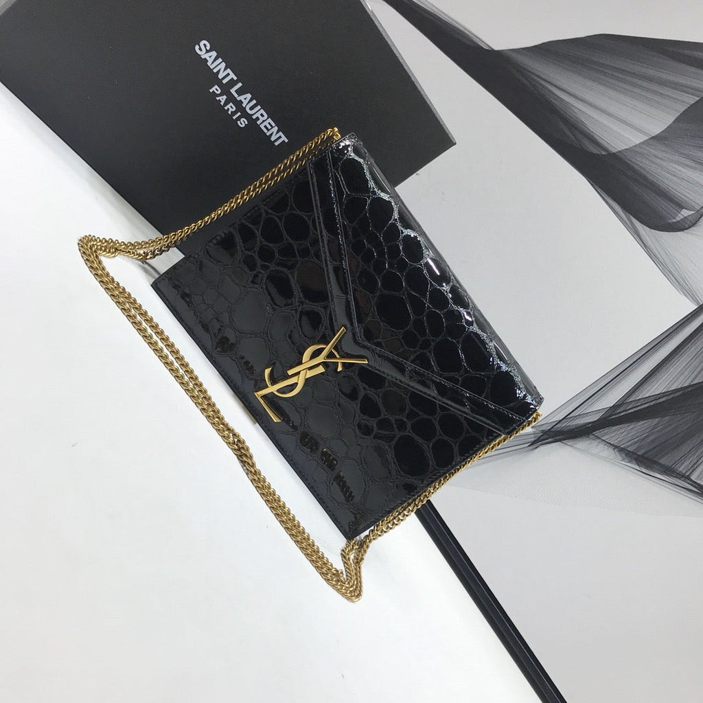 Saint Laurent Cassandra Small Crossbody Bag With Stone Print Black For Women 7.4in/19cm YSL