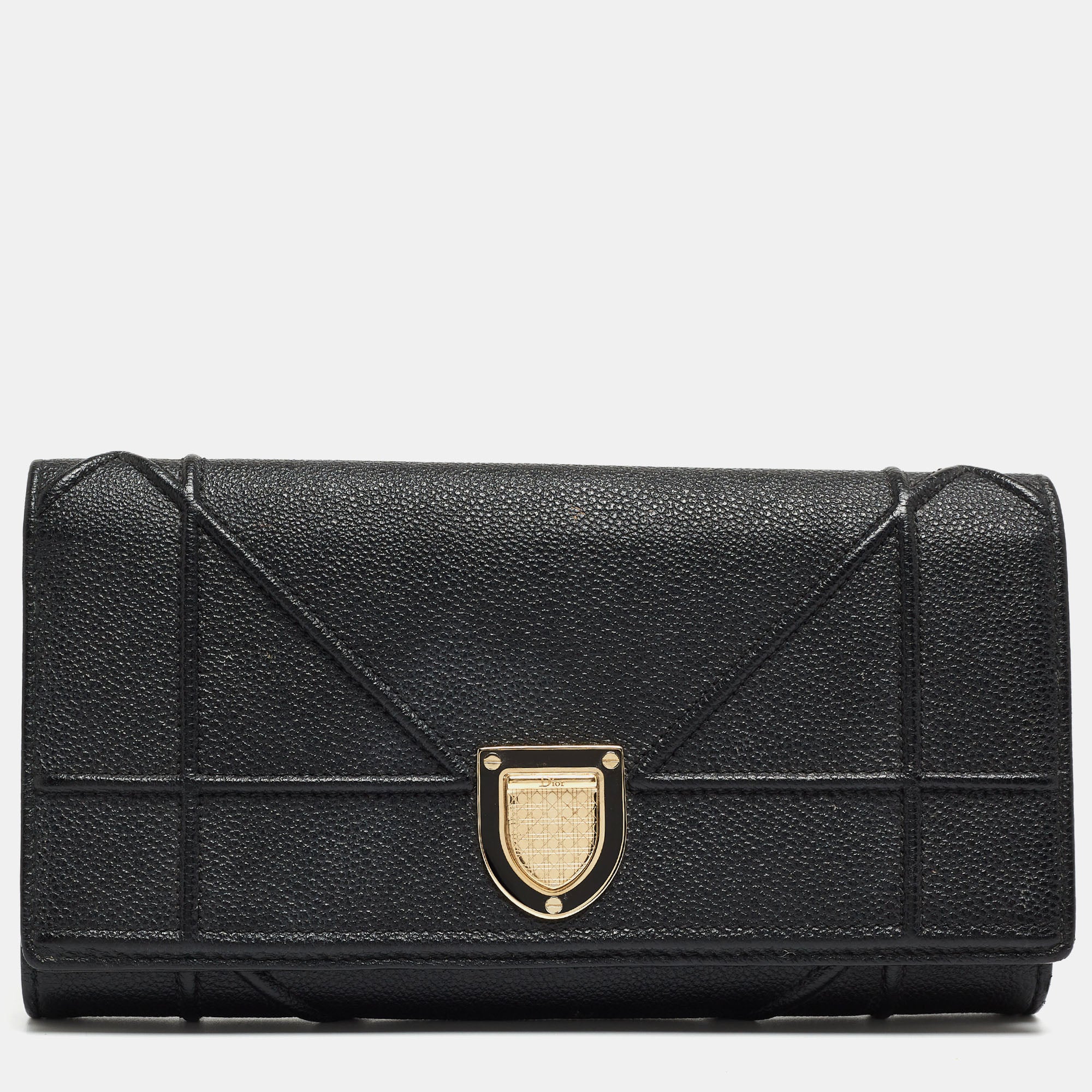 Black Leather Diorama Wallet