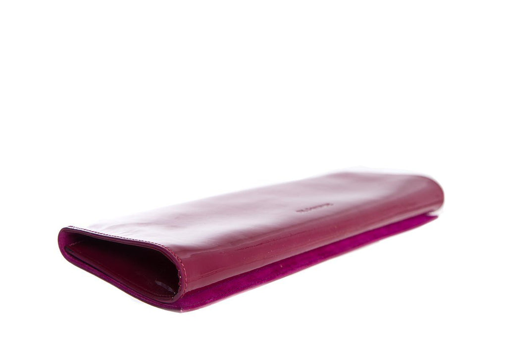 Jil Sander Magenta Patent Leather Clutch