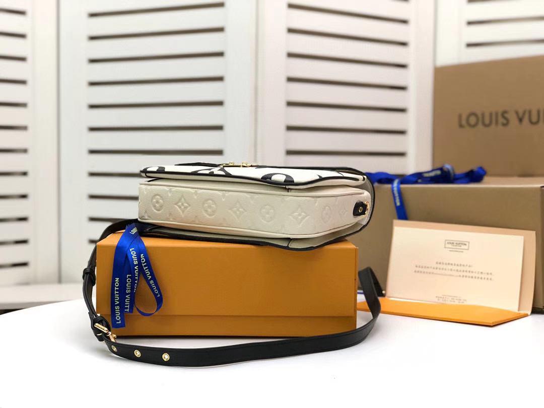 Louis Vuitton Louis Vuitton Crafty Pochette Metis Monogram Empreinte Creme For Women, WomenÃƒÂ¢Ã¢â€šÂ¬Ã¢â€žÂ¢s Handbags, Shoulder And Crossbody Bags 9.8in/25cm Louis Vuitton M45384