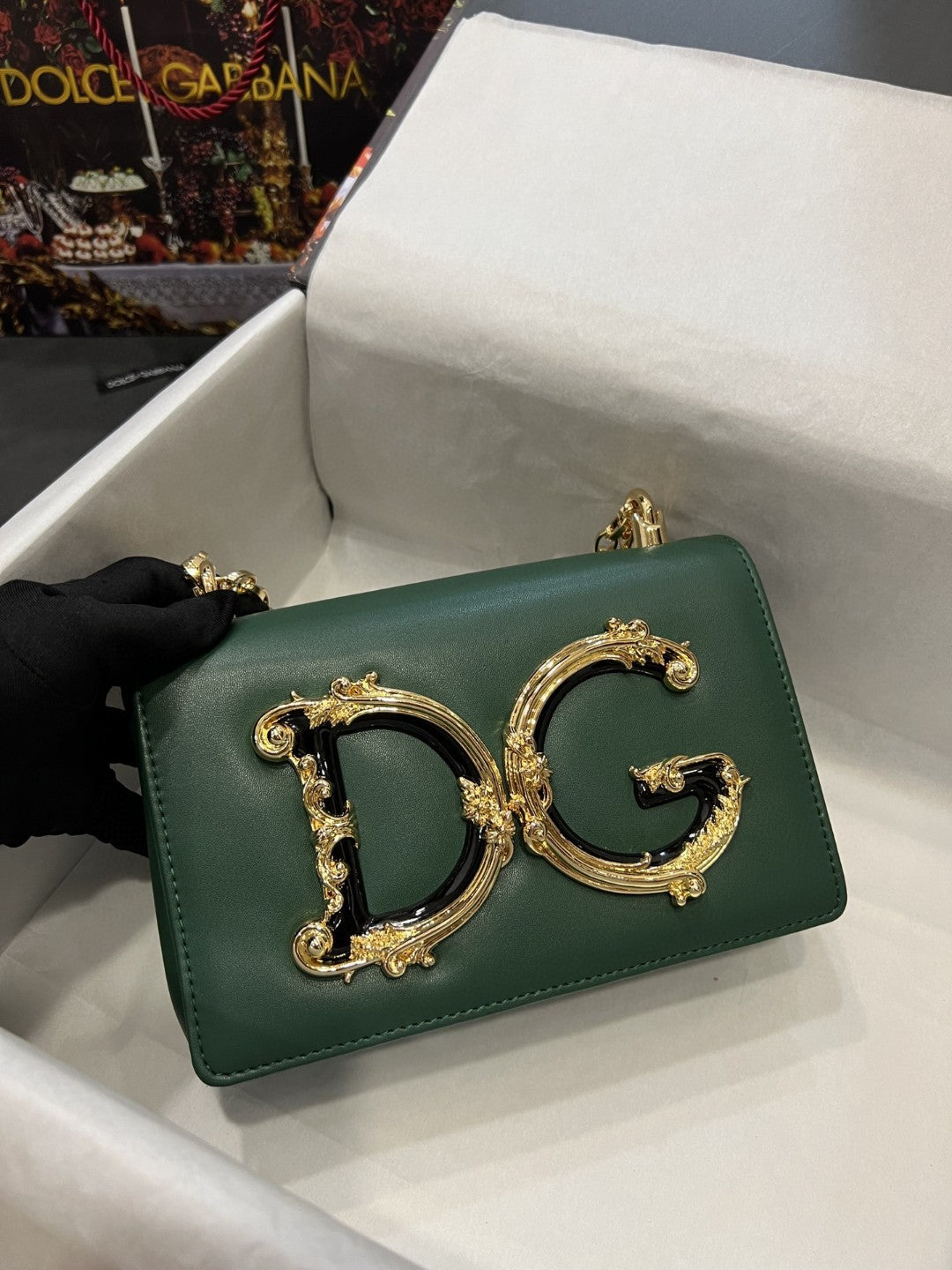 Nappa Girls Shoulder Bag Green For Women 8.3in/21cm GLAMIÃ‚Â 