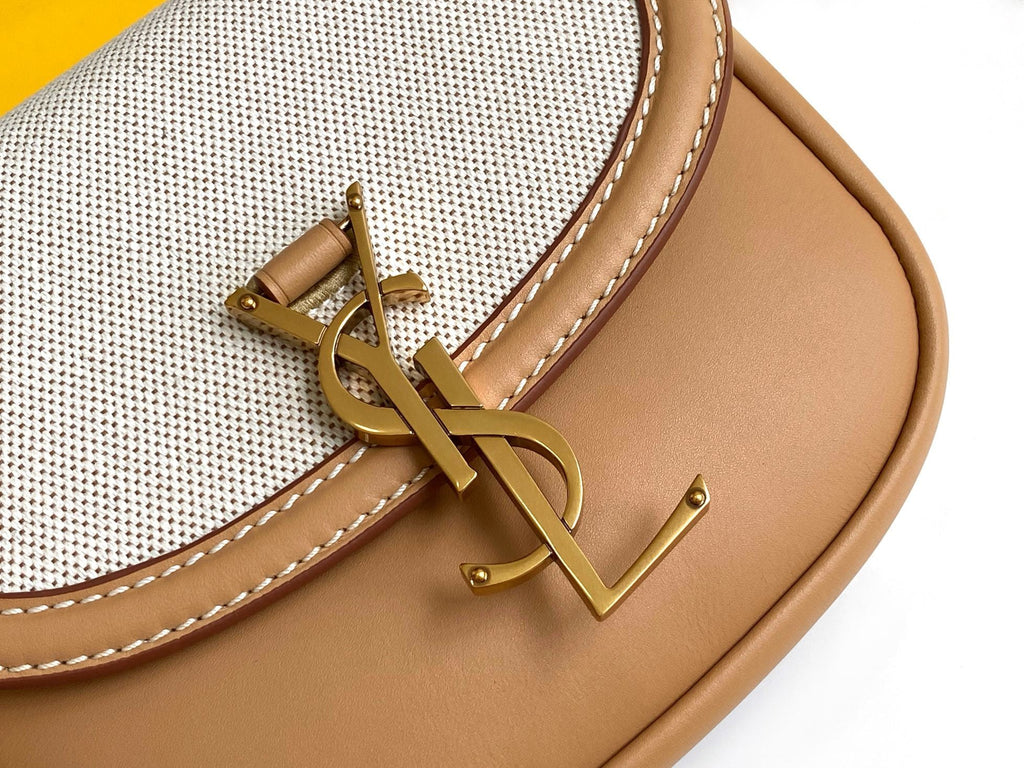 YSSL Kaia Small Satchel Bag With Gold Hardware Brown 7in/18cm For Women YSL