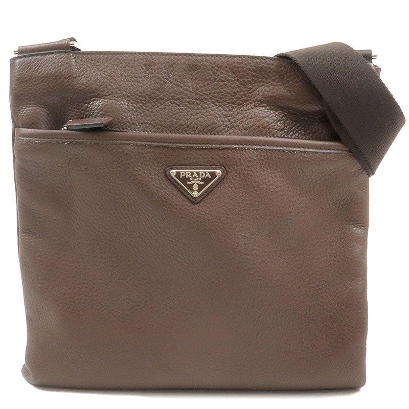 Prada Leather Shoulder Bag Purse Br