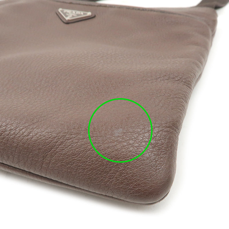 Prada Leather Shoulder Bag Purse Br