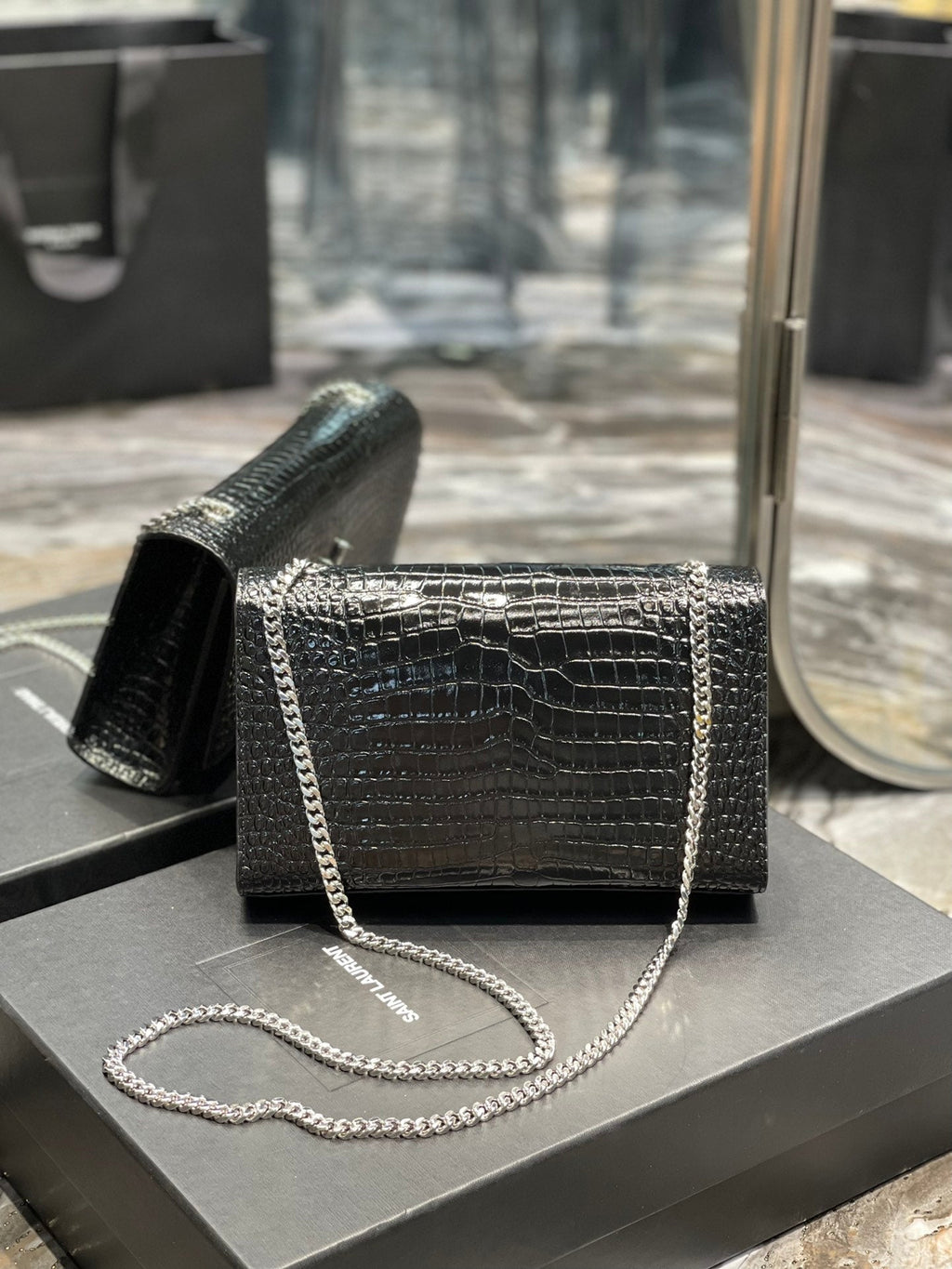 Top Quality Kata MeTop Qualityum Chain Bag Black With Tassel For Women 9.4in/24cm YSL 354119DND0N1000