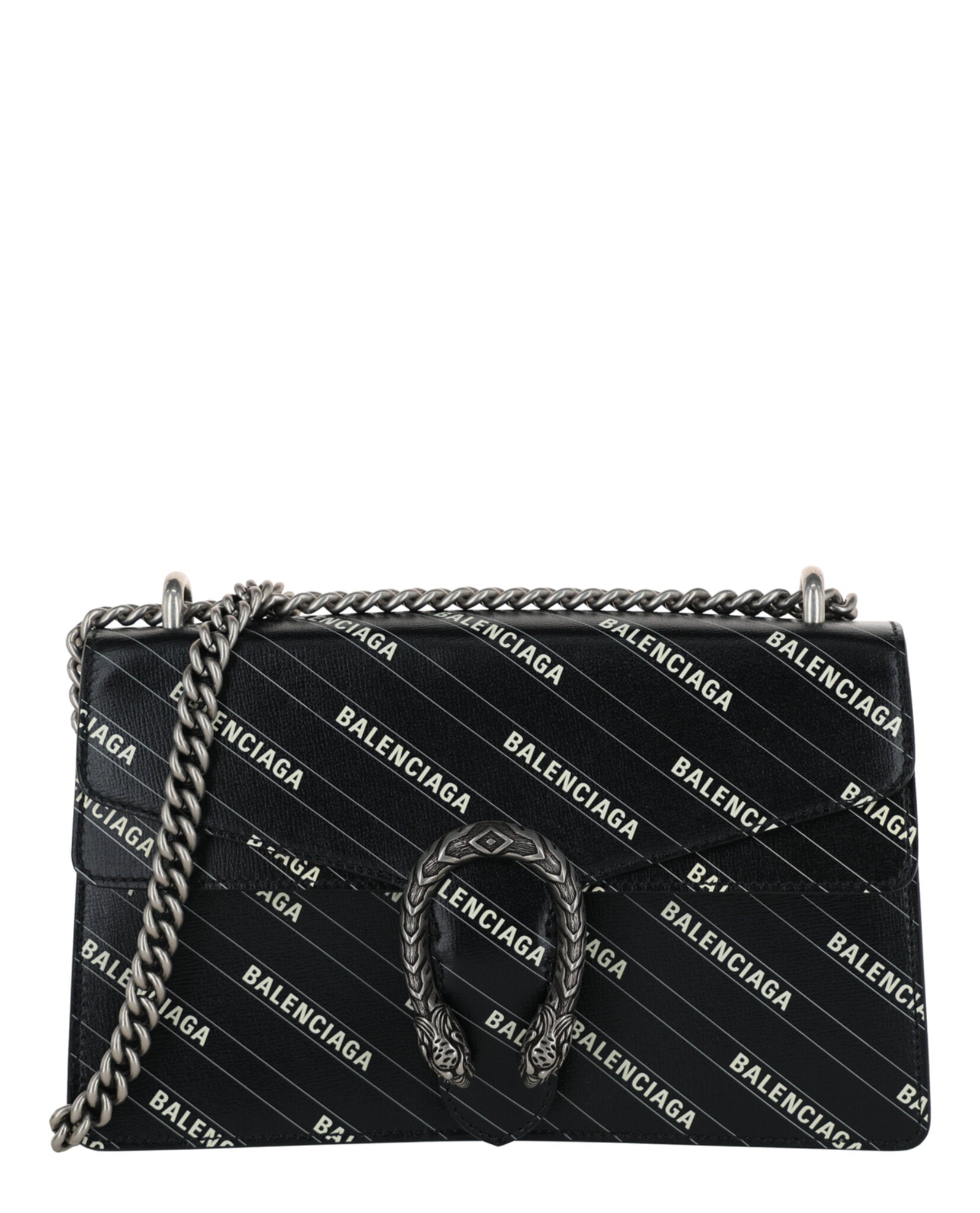 Gucci Womens  X Balenciaga Logo Print Dionysus Shoulder Bag
