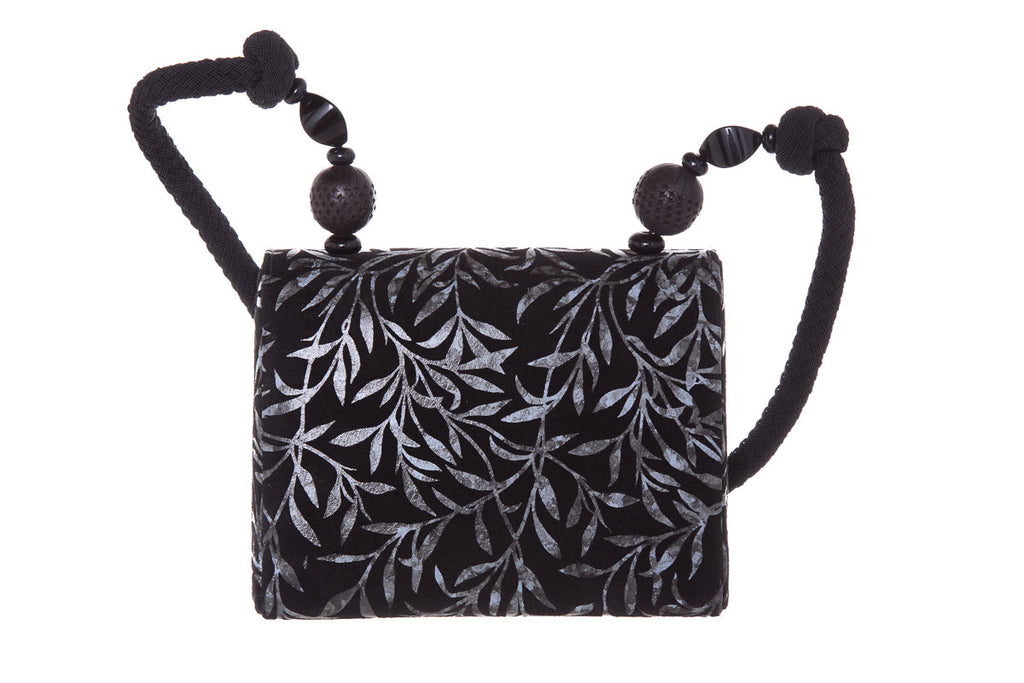 Rafael Sanchez Vintage Black Printed Shoulder Bag