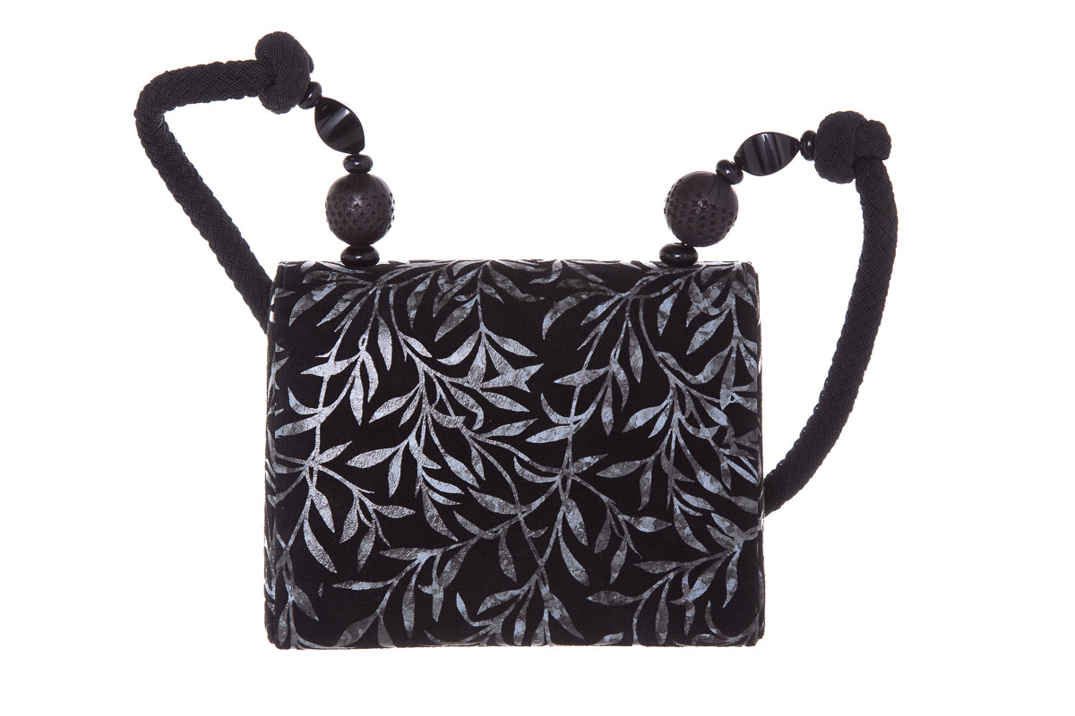 Rafael Sanchez Vintage Black Printed Shoulder Bag