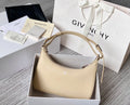 gv Small Moon Cut Out Bag Cream For Women, Handbags, Shoulder Bags 9.8in/25cm GVC