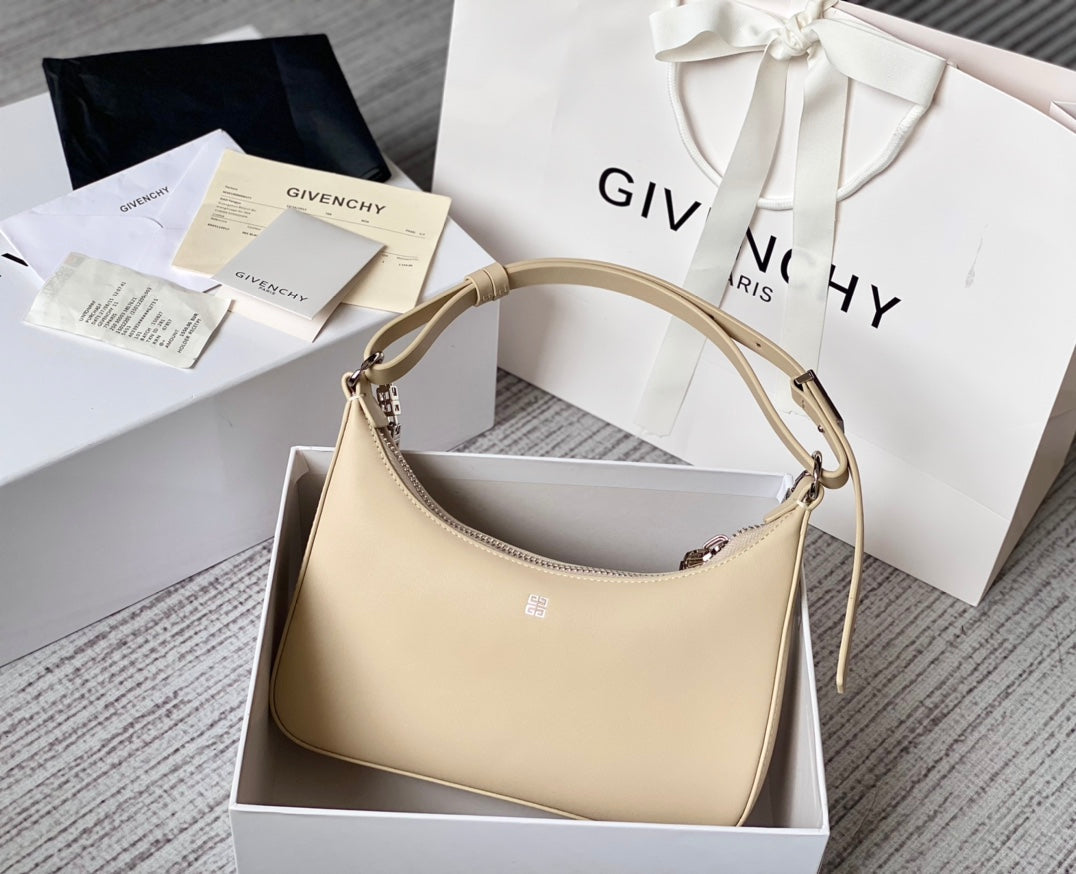 gv Small Moon Cut Out Bag Cream For Women, Handbags, Shoulder Bags 9.8in/25cm GVC