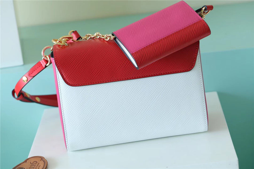 Louis Vuitton Twist MM Bag Epi Red/ Pink For Women,  Shoulder and Cross Body Bags 9.1in/23cm Louis Vuitton