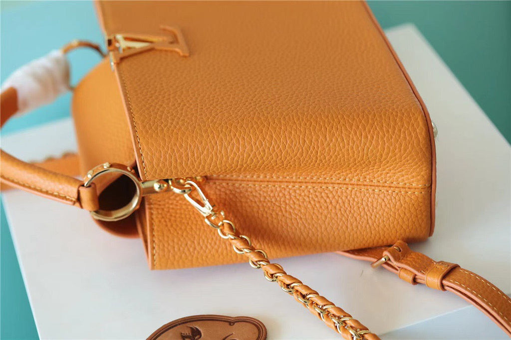 Louis Vuitton Capucines Taurillon Jaune Sunbeam For Women,  Shoulder And Crossbody Bags 27cm/10.6in Louis VuittonÃƒâ€šÃ‚Â 