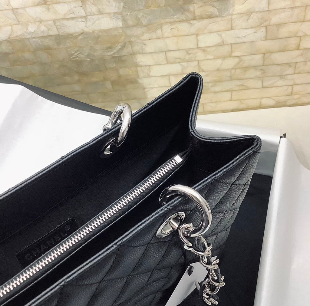Chanel Classic Tote Bag SiLouis Vuittoner Hardware Black For Women 13.3in/34cm