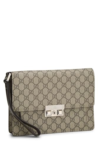 Gucci,  Original GG Supreme Canvas Clutch, Brown