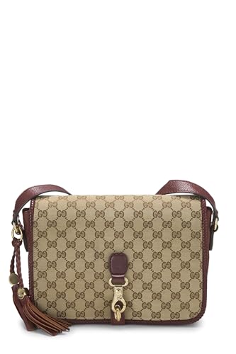 Gucci,  Burgundy Original Gucci Canvas Marrakech Crossbody, Burgundy