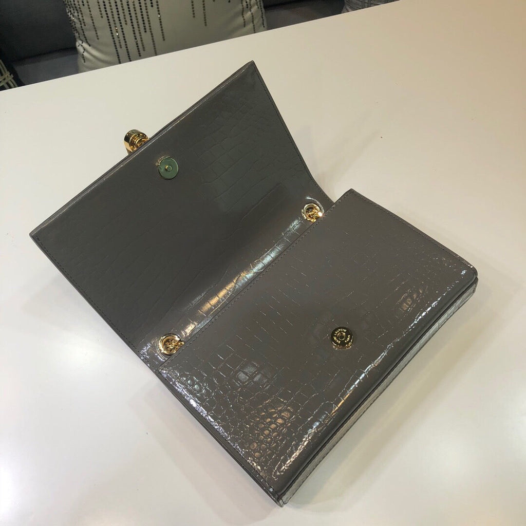 YSSL Kate Small Chain Bag With Tassel In Embossed Green For Women 7.8in/20cm YSLÂ 