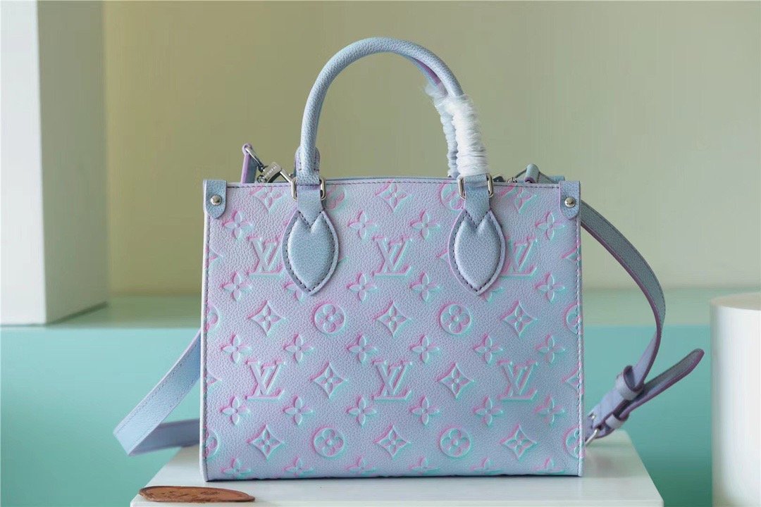 Louis Vuitton OnTheGo PM Monogram Empreinte Lilas Purple For Women, WomenÃƒÂ¢Ã¢â€šÂ¬Ã¢â€žÂ¢s Bags, Shoulder And Crossbody Bags 9.8in/25cm Louis Vuitton M46067