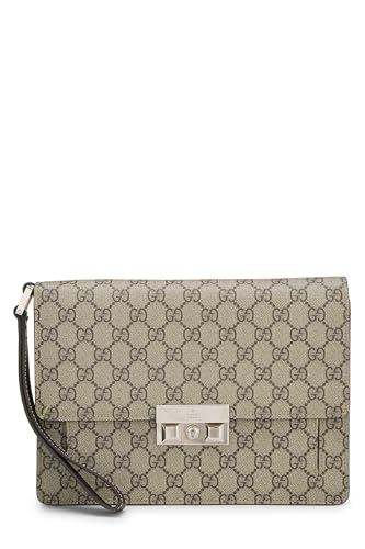 Gucci,  Original GG Supreme Canvas Clutch, Brown