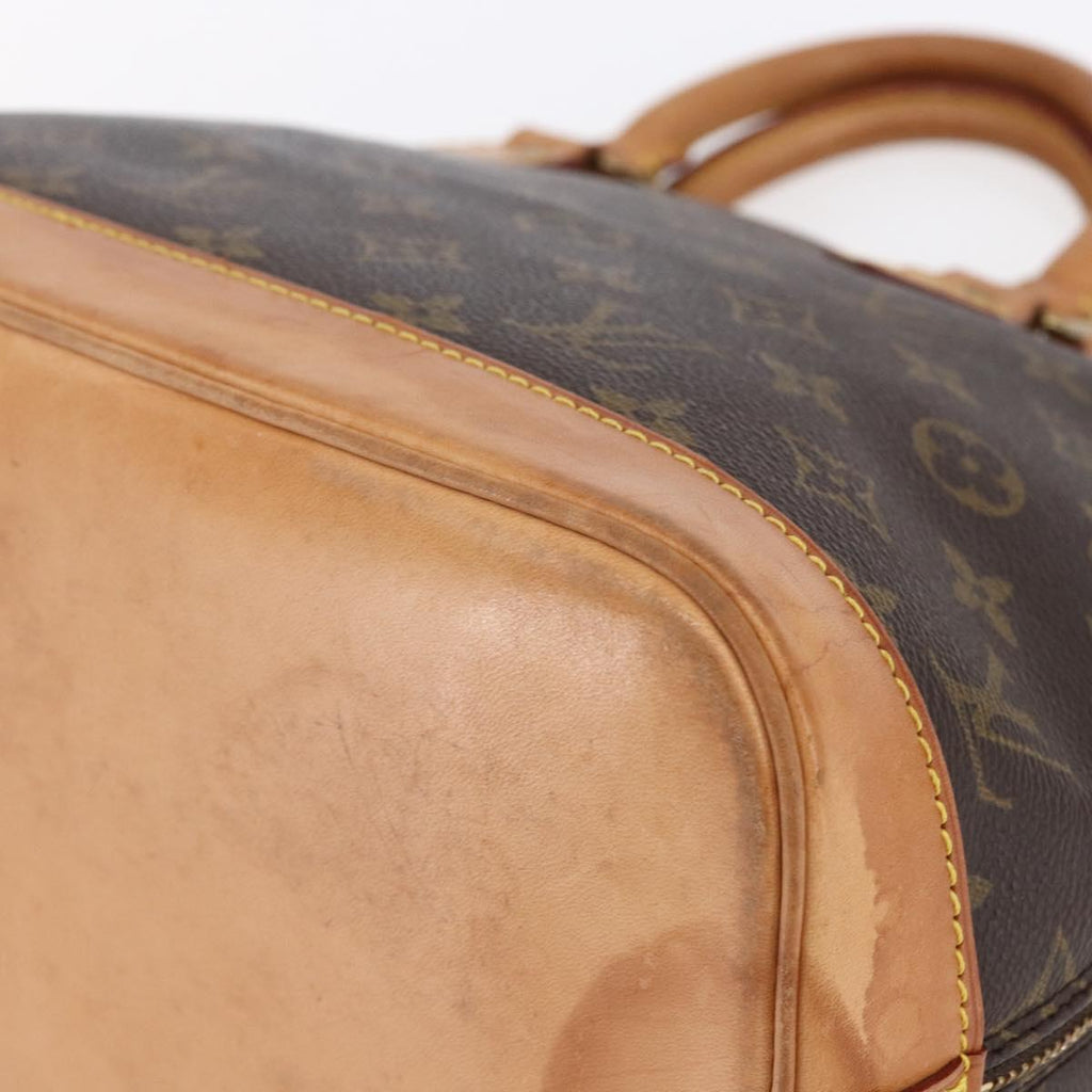 Louis Vuitton Alma Handbag Monogram Canvas Brown Canvas Handbag