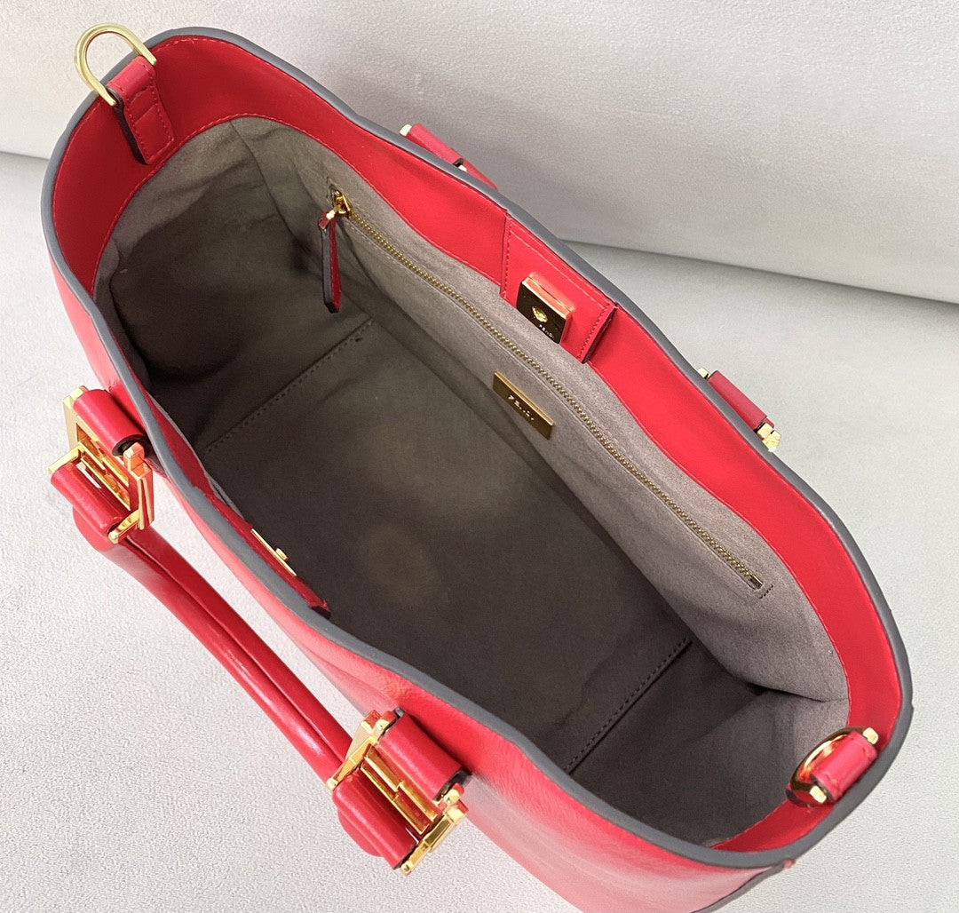 MeDiorum FF Tote Shoulder Red Bag For Woman 38cm/15in