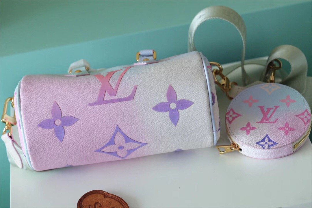 Louis Vuitton Papillon GLAMI Bag Classic Monogram For Women 20cm Sunrise Pastel Louis Vuitton M46078