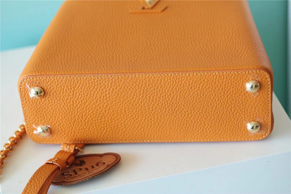 Louis Vuitton Capucines BB Taurillon Jaune Sunbeam For Women,  Shoulder And Crossbody Bags 27cm/10.6in Louis Vuitton 