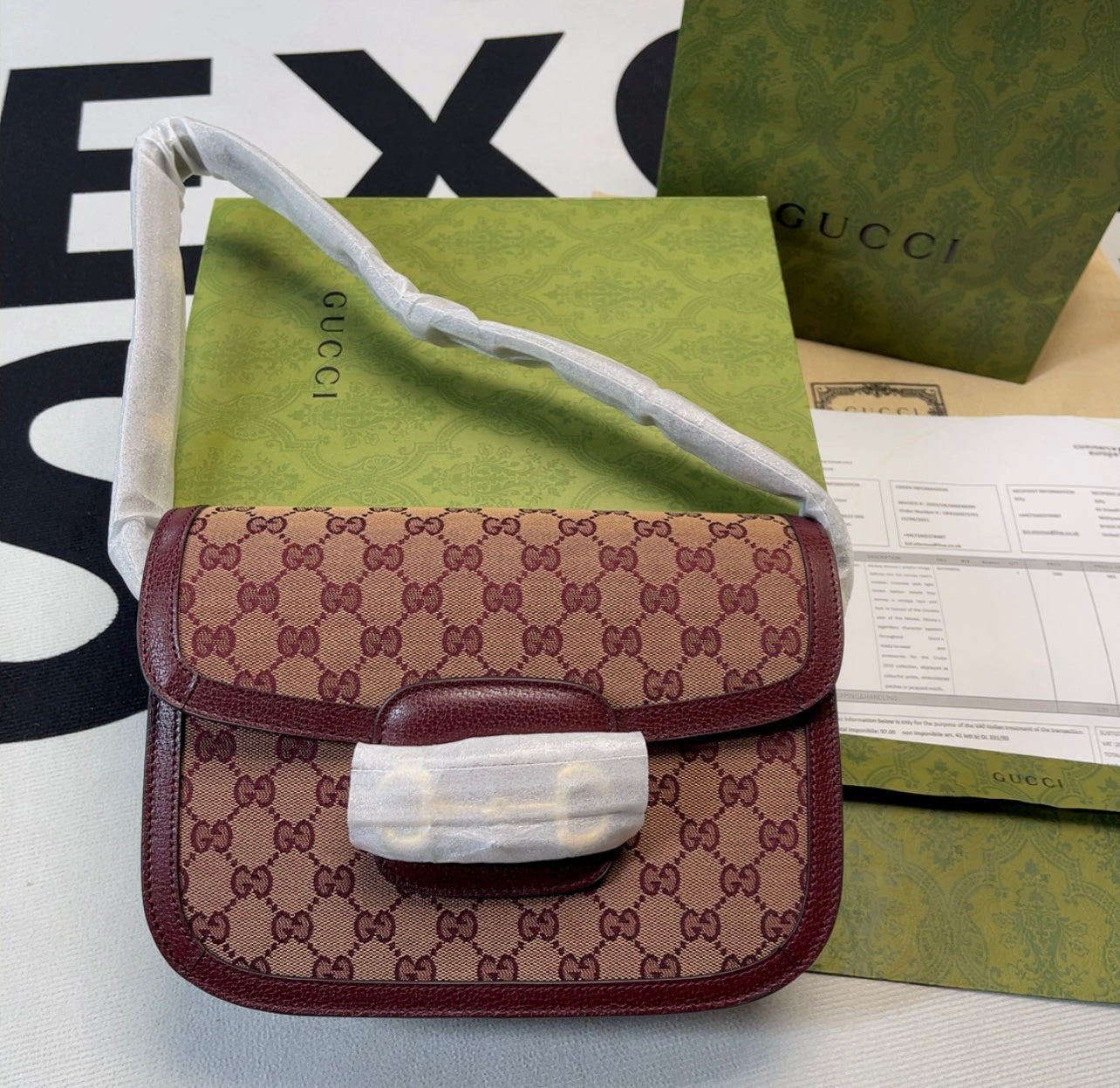 Gucci Horsebit 1955 Shoulder Bag Beige And Ivory For Women, Women’s Bags 9.8in/25cm Gucci