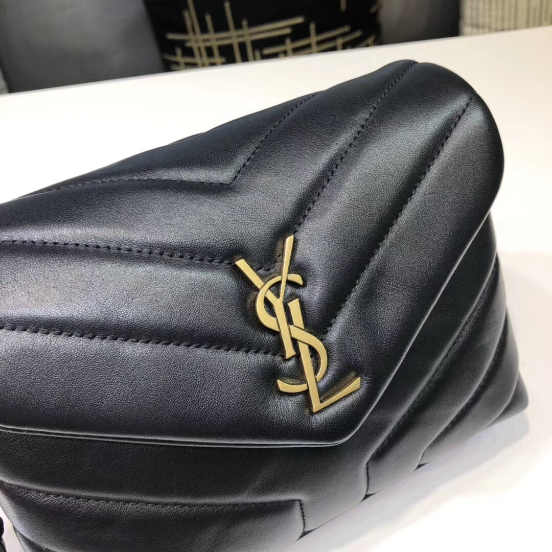 Saint Laurent Loulou Mini Shoulder Bag Black For Women 7in/18cm YSL