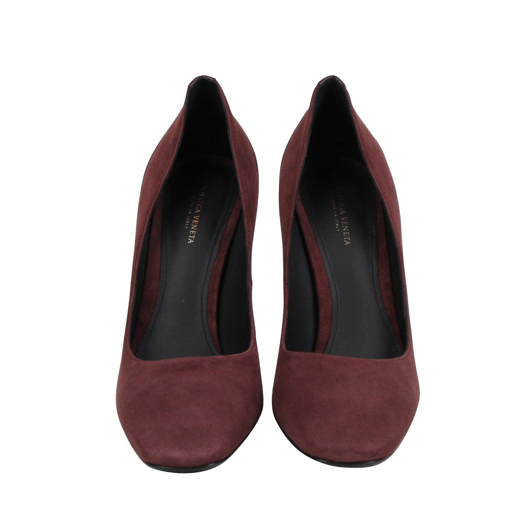 Bottega Veneta Women's Dark Rose Suede Leather Kid Luxe Heels (36 EU / 6 US)