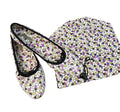 Bottega Veneta Women's Floral Green / Purple / Black Leather Ballet Flats (38.5 EU / 8.5 US)