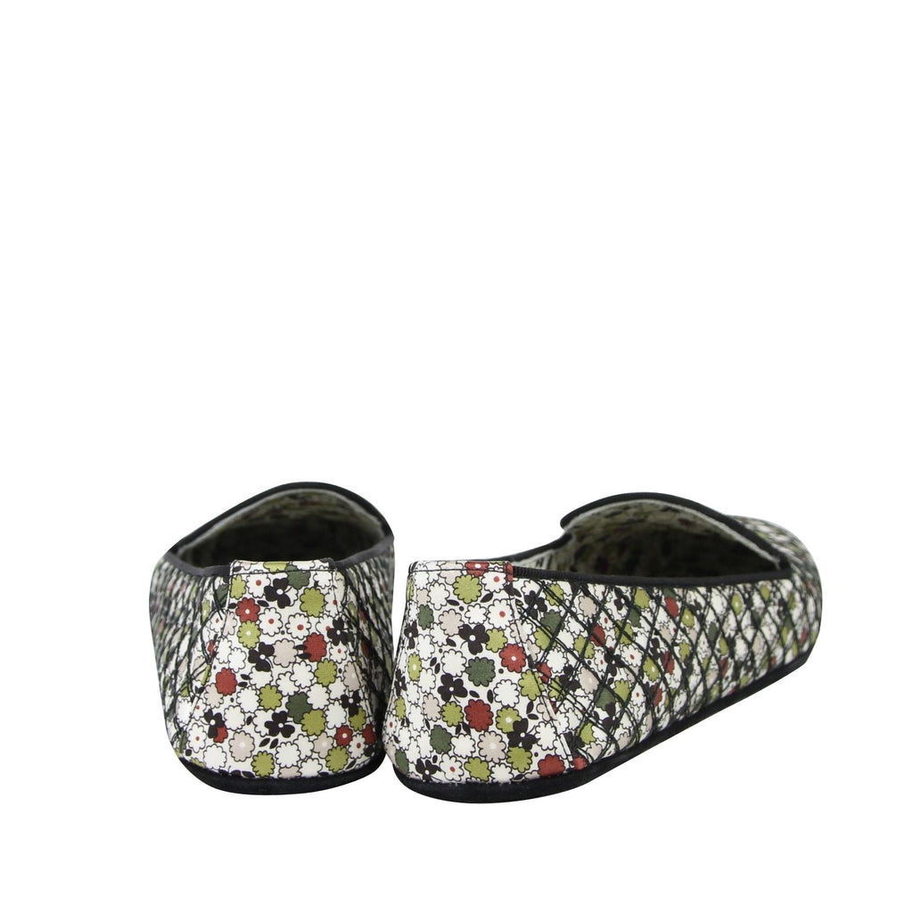 Bottega Veneta Women's Floral Green / Red / Black Fabric / Leather Ballet Flats (36 EU / 6 US)