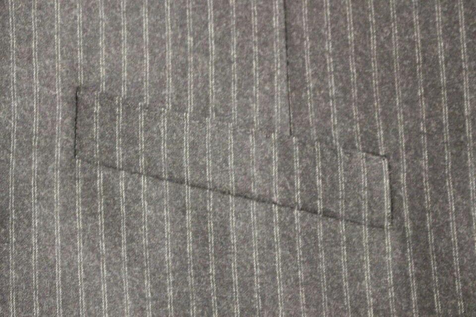 Dolce & Gabbana Gray Striped Wool Single Breasted Vest
